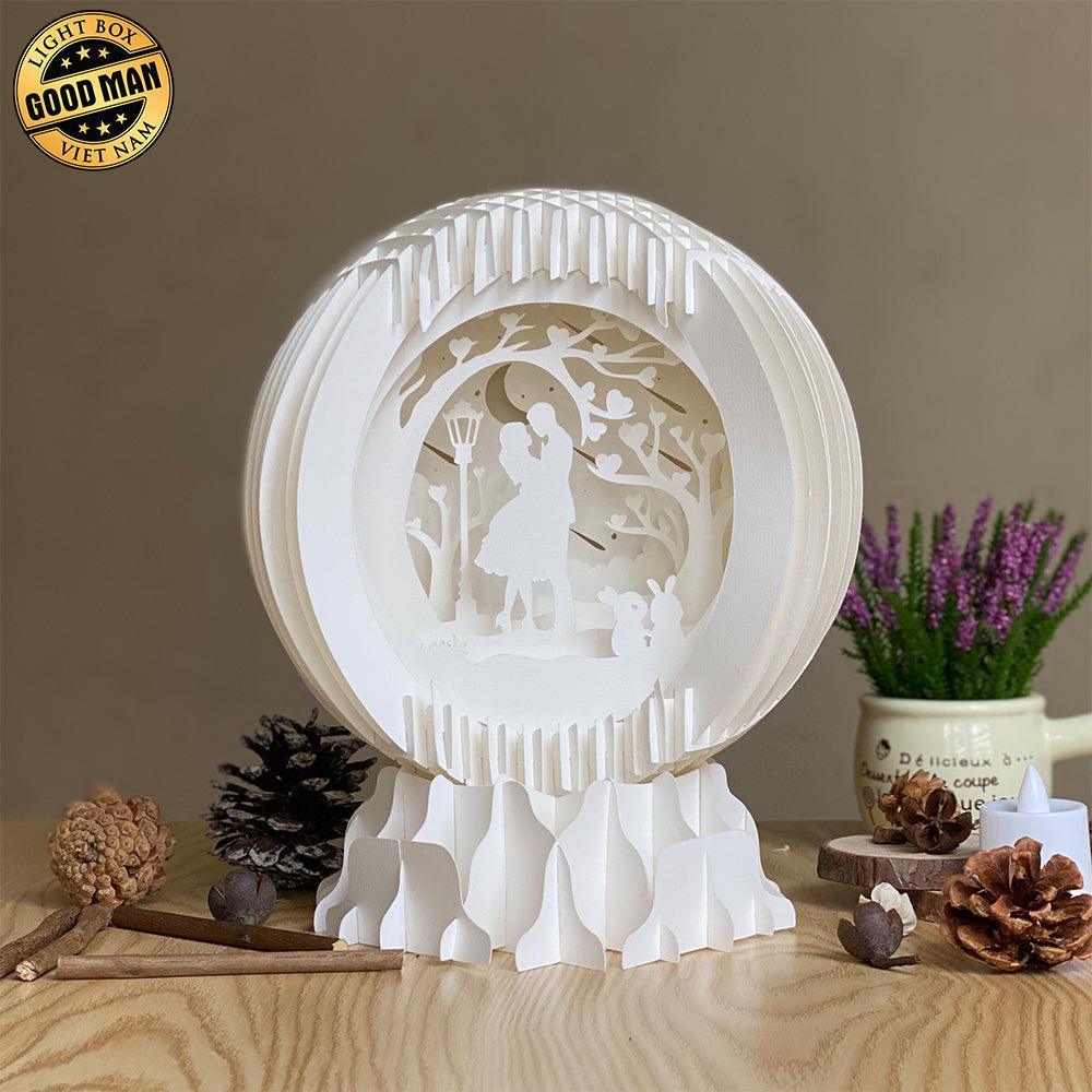 Romantic Love - 3D Pop-up Light Box Globe File - Cricut File - LightBoxGoodMan - LightboxGoodman