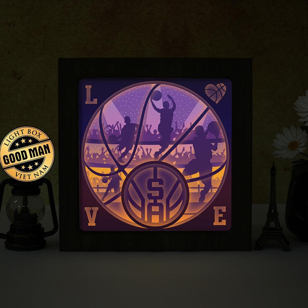 San Antonio Spurs – Paper Cut Light Box File - Cricut File - 20x20cm - LightBoxGoodMan - LightboxGoodman