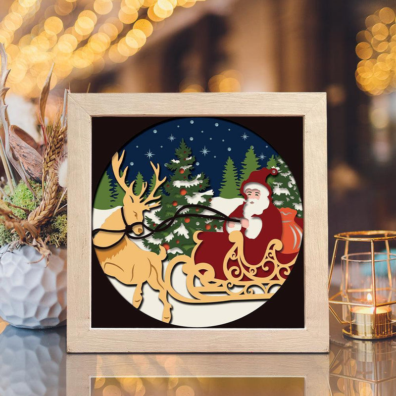 Santa Claus 14 – Paper Cut Light Box File - Cricut File - 20x20cm - LightBoxGoodMan - LightboxGoodman