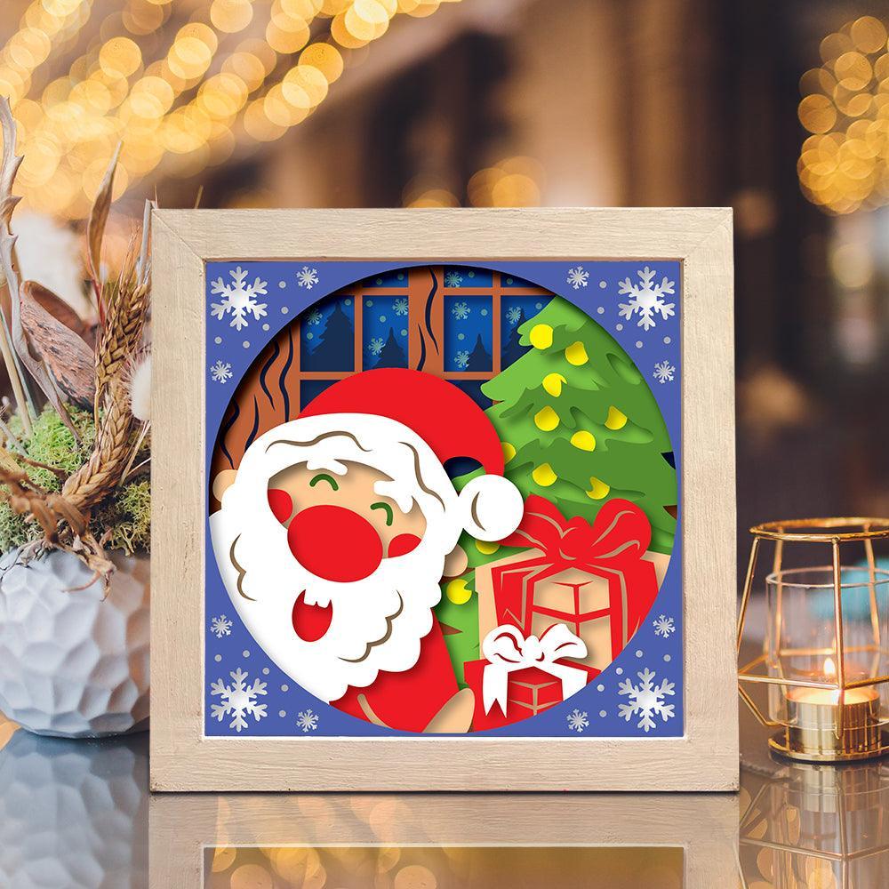 Santa Claus 15 – Paper Cut Light Box File - Cricut File - 20x20cm - LightBoxGoodMan - LightboxGoodman