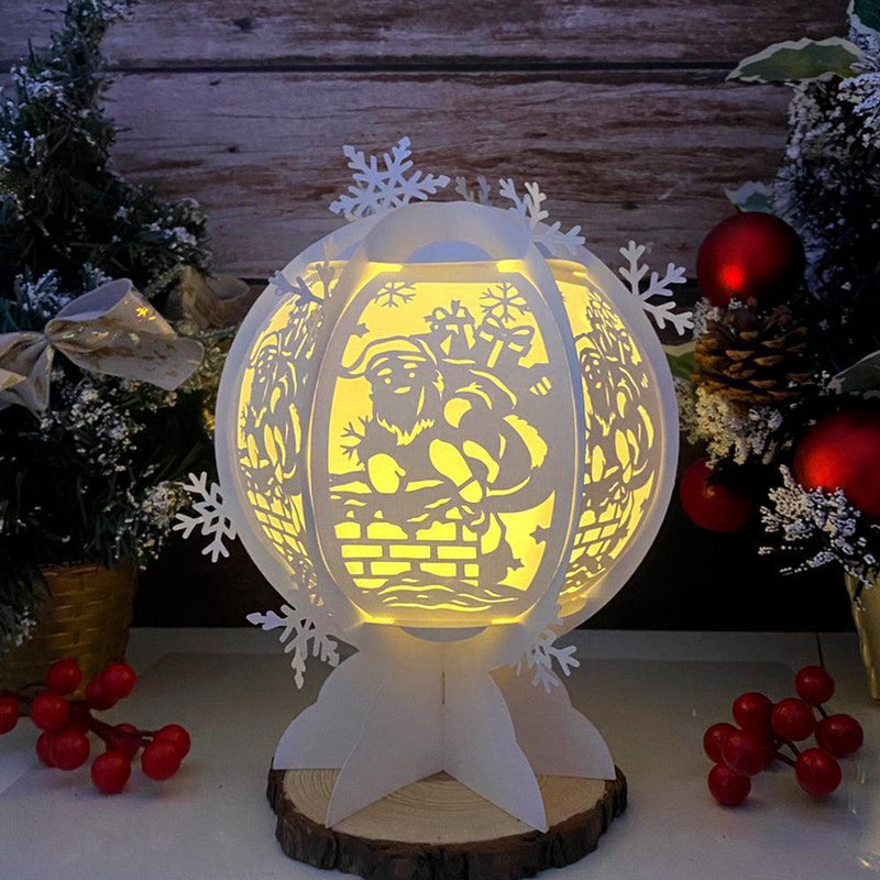 Santa Claus 2 - Snowball Lantern File - Cricut File - LightBoxGoodMan - LightboxGoodman