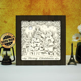 Santa Claus 3 Square – Paper Cut Light Box File - Cricut File - 20x20cm - LightBoxGoodMan - LightboxGoodman