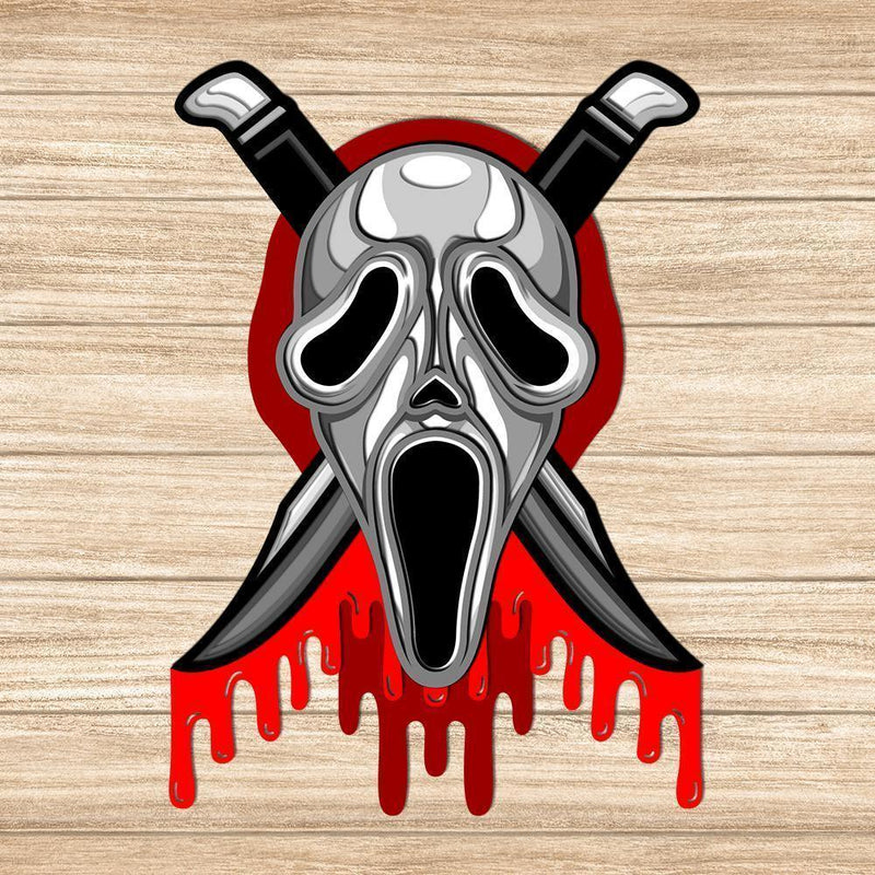 Scream Movie - Paper 3D Layered File - Cricut File - 20x17cm - LightBoxGoodMan - LightboxGoodman