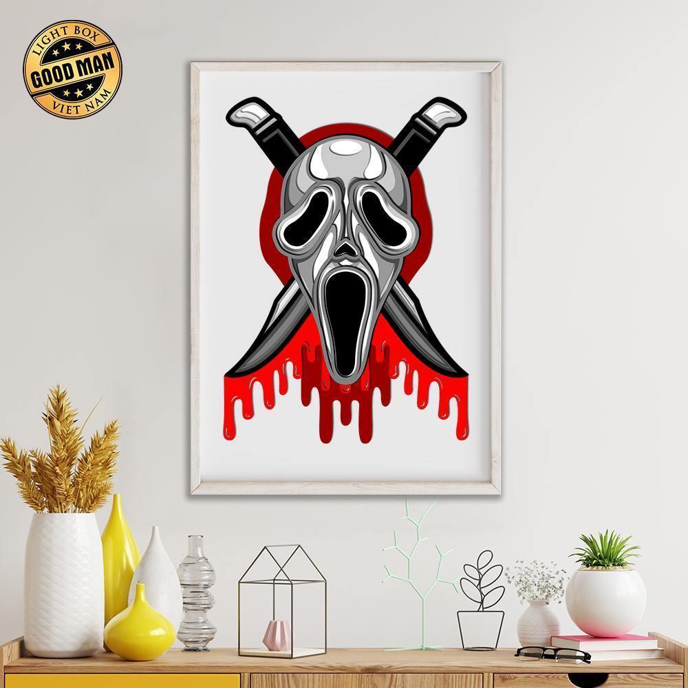 Scream Movie - Paper 3D Layered File - Cricut File - 20x17cm - LightBoxGoodMan - LightboxGoodman