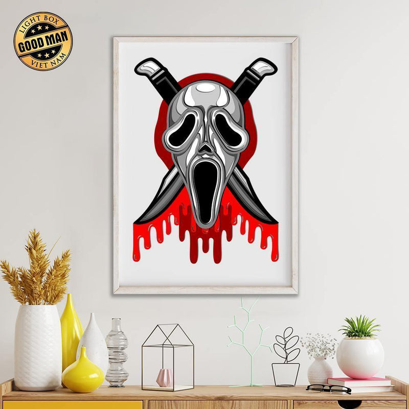 Scream Movie - Paper 3D Layered File - Cricut File - 20x17cm - LightBoxGoodMan - LightboxGoodman