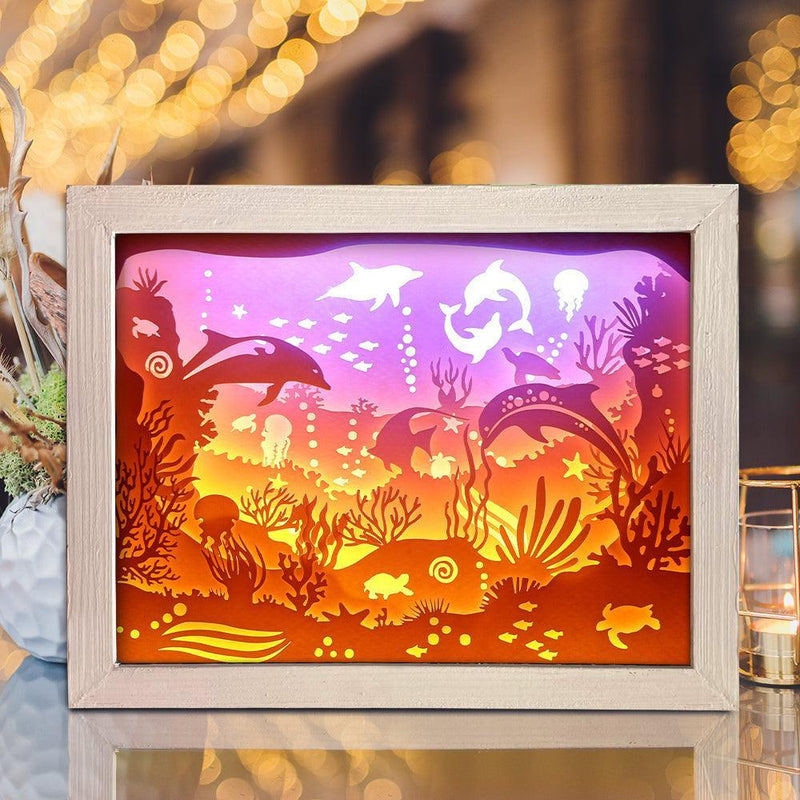 Seabed 1 - Paper Cut Light Box File - Cricut File - 8x10 inches - LightBoxGoodMan - LightboxGoodman