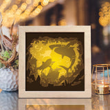 Shark 1 Square – Paper Cut Light Box File - Cricut File - 8x8 inches - LightBoxGoodMan