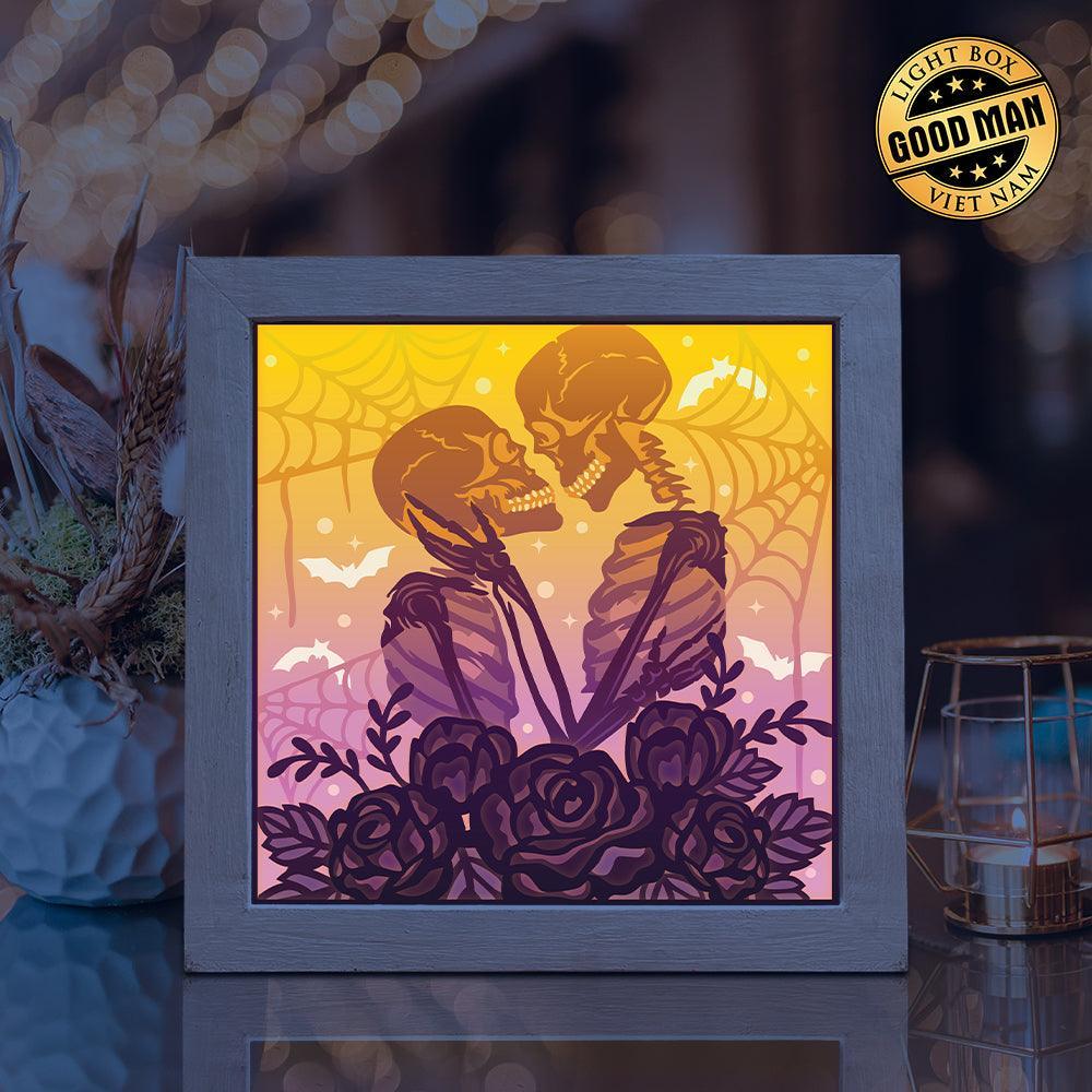 Skeletons 2 – Paper Cut Light Box File - Cricut File - 8x8 Inches - LightBoxGoodMan - LightboxGoodman