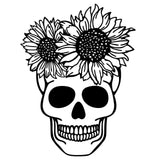 Skull Sunflower - Cricut File - Svg, Png, Dxf, Eps - LightBoxGoodMan - LightboxGoodman