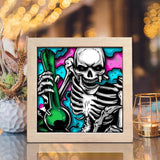 Smoke Skull – Paper Cut Light Box File - Cricut File - 20x20cm - LightBoxGoodMan