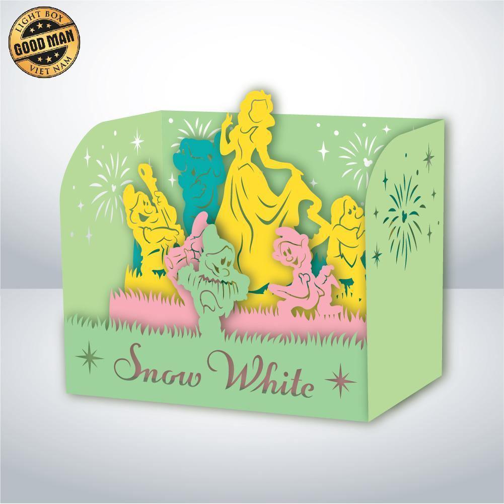 Snow White - Paper Cut Mini-Showcase File - Cricut File - 10x12cm - LightBoxGoodMan - LightboxGoodman