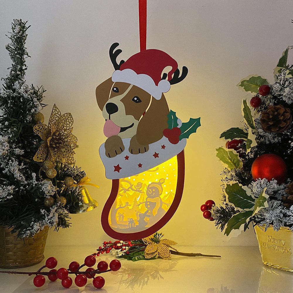 Snowman - Paper Cut Pet Light Box File - Xmas Dog Motif - Cricut File - 11x6 Inches - LightBoxGoodMan - LightboxGoodman