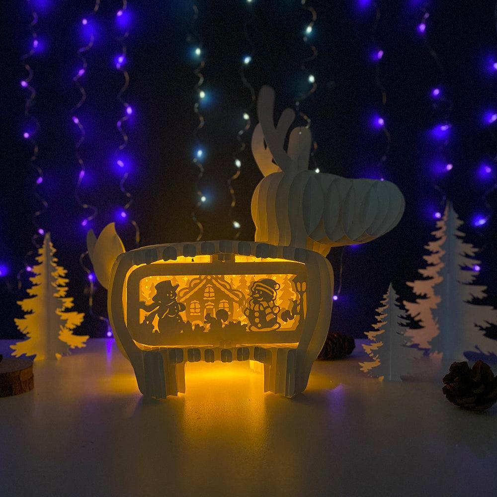 Snowman - Reindeer Pop-up File - Cricut File - LightBoxGoodMan - LightboxGoodman