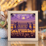 Soccer 1 Square – Paper Cut Light Box File - Cricut File - 20x20cm - LightBoxGoodMan