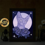 Sphinx Cat – Paper Cut Light Box File - Cricut File - 8x10 inches - LightBoxGoodMan - LightboxGoodman