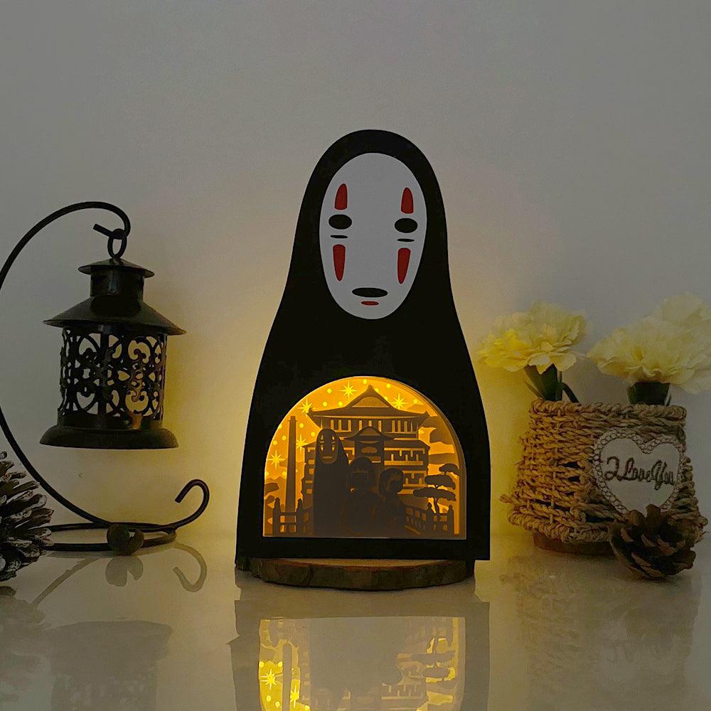 Spirited Away 1 - No Face Papercut Lightbox File - 8.3x5" - Cricut File - LightBoxGoodMan - LightboxGoodman