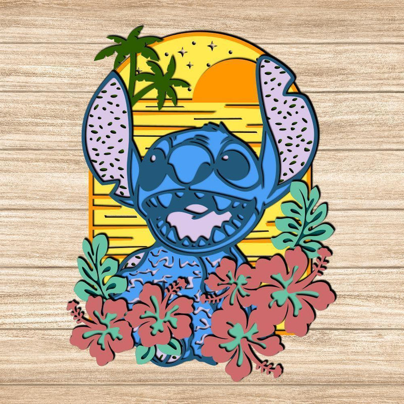 Stitch - Paper 3D Layered File - Cricut File - 17x26cm - LightBoxGoodMan - LightboxGoodman