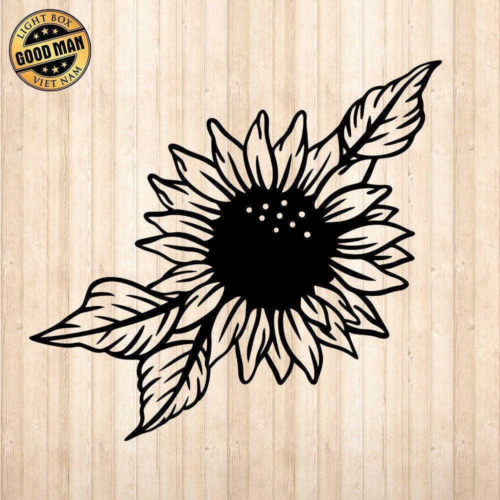 Sunflower 2 - Cricut File - Svg, Png, Dxf, Eps - LightBoxGoodMan - LightboxGoodman
