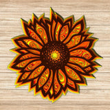 Sunflower - Paper 3D Layered File - Cricut File - 20x20cm - LightBoxGoodMan - LightboxGoodman