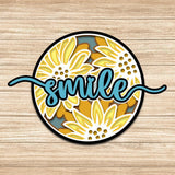 Sunflower Smile - Paper 3D Layered File - Cricut File - LightBoxGoodMan - LightboxGoodman