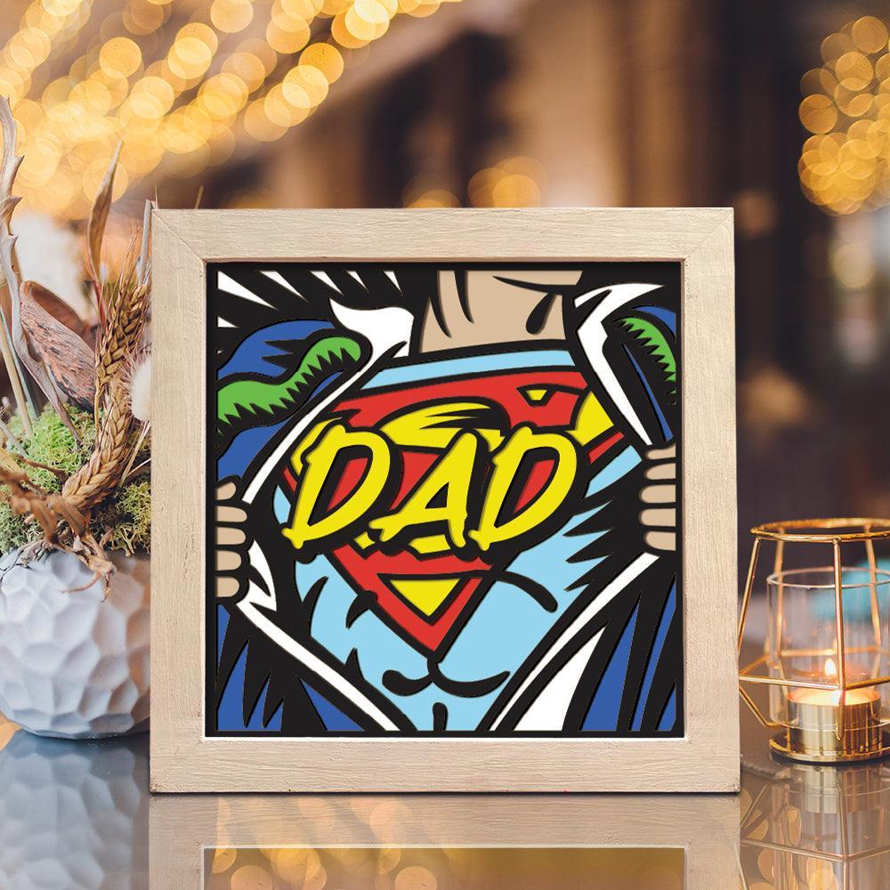 Super Dad – Paper Cut Light Box File - Cricut File - 8x8 inches - LightBoxGoodMan - LightboxGoodman