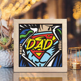 Super Dad – Paper Cut Light Box File - Cricut File - 8x8 inches - LightBoxGoodMan - LightboxGoodman
