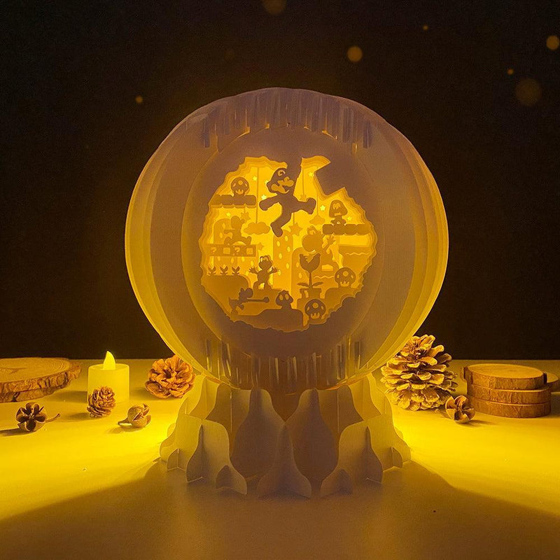 Super Mario - 3D Pop-up Light Box Globe File - Cricut File - LightBoxGoodMan - LightboxGoodman