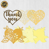 Thank You - Paper 3D Layered File - Cricut File - 20x27cm - LightBoxGoodMan - LightboxGoodman