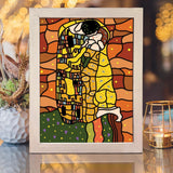 The Kiss – Paper Cut Light Box File - Cricut File - 8x10 inches - LightBoxGoodMan