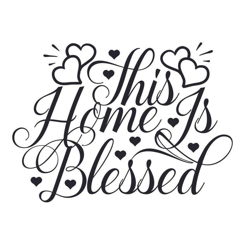 This Home Is Blessed - Cricut File - Svg, Png, Dxf, Eps - LightBoxGoodMan - LightboxGoodman