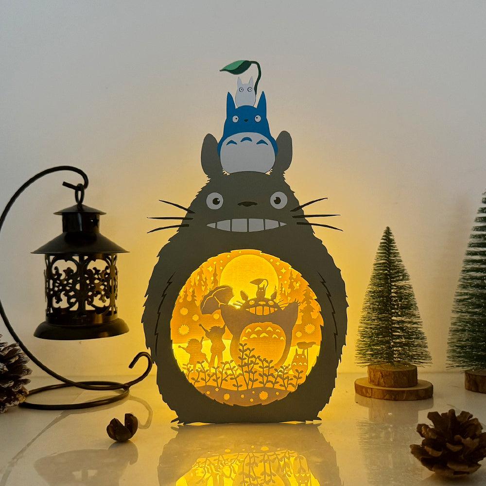 Totoro 3 - Totoro Papercut Lightbox File - 11x6.3" - Cricut File - LightBoxGoodMan - LightboxGoodman