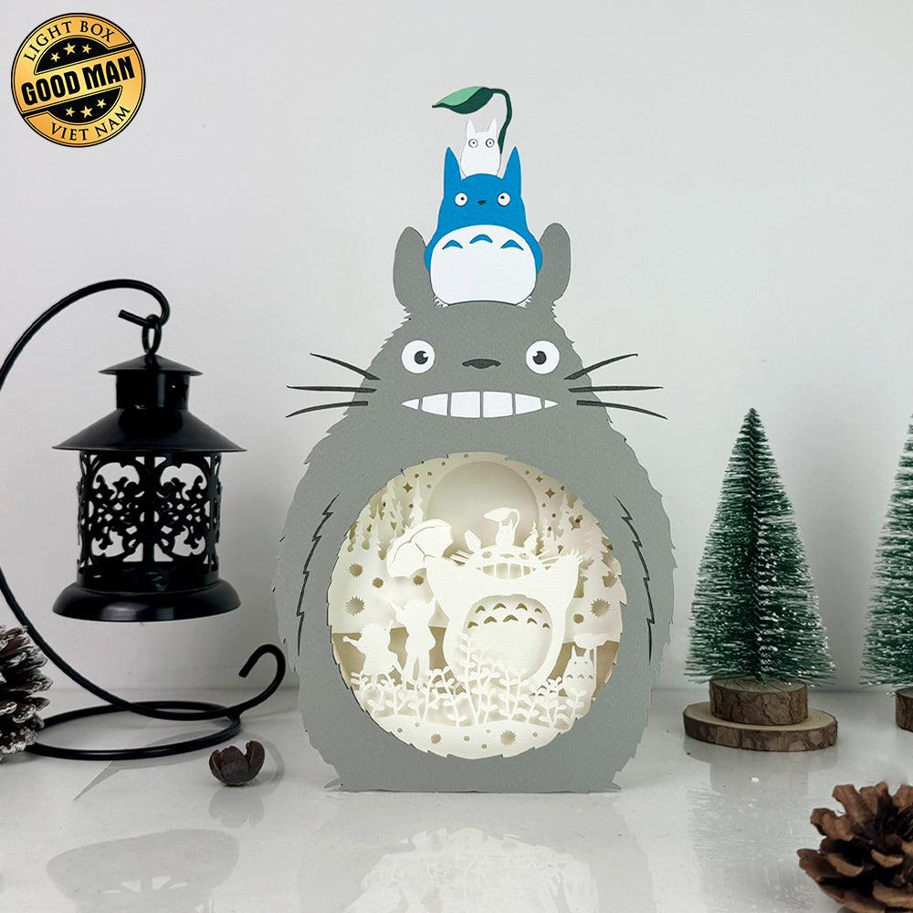 Totoro 3 - Totoro Papercut Lightbox File - 11x6.3" - Cricut File - LightBoxGoodMan - LightboxGoodman