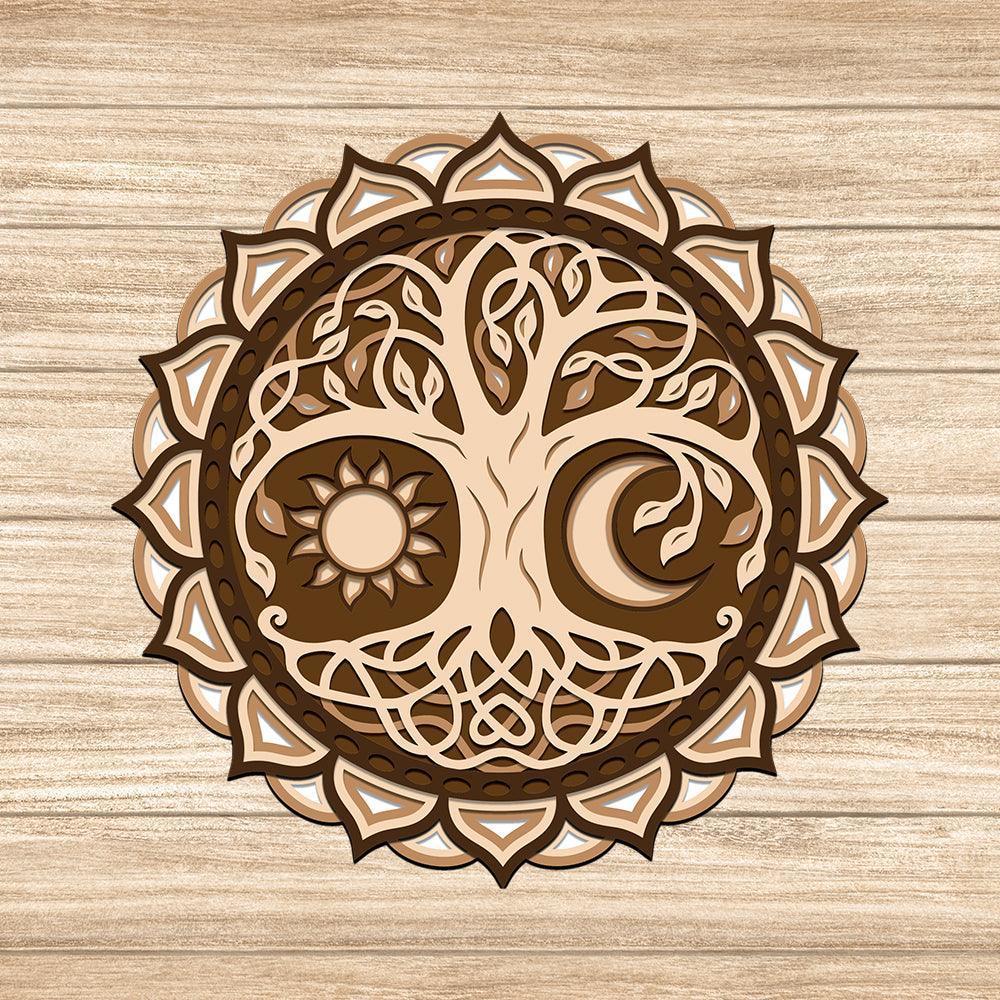 Tree Of Life - Paper 3D Layered File - Cricut File - 20x20cm - LightBoxGoodMan - LightboxGoodman