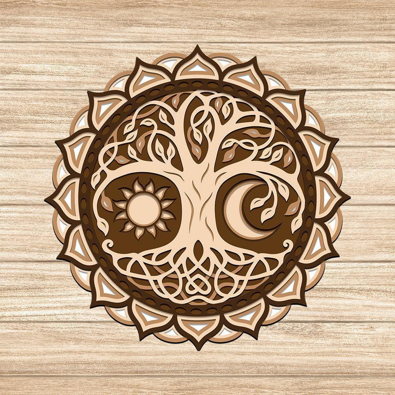 Tree Of Life - Paper 3D Layered File - Cricut File - 20x20cm - LightBoxGoodMan - LightboxGoodman
