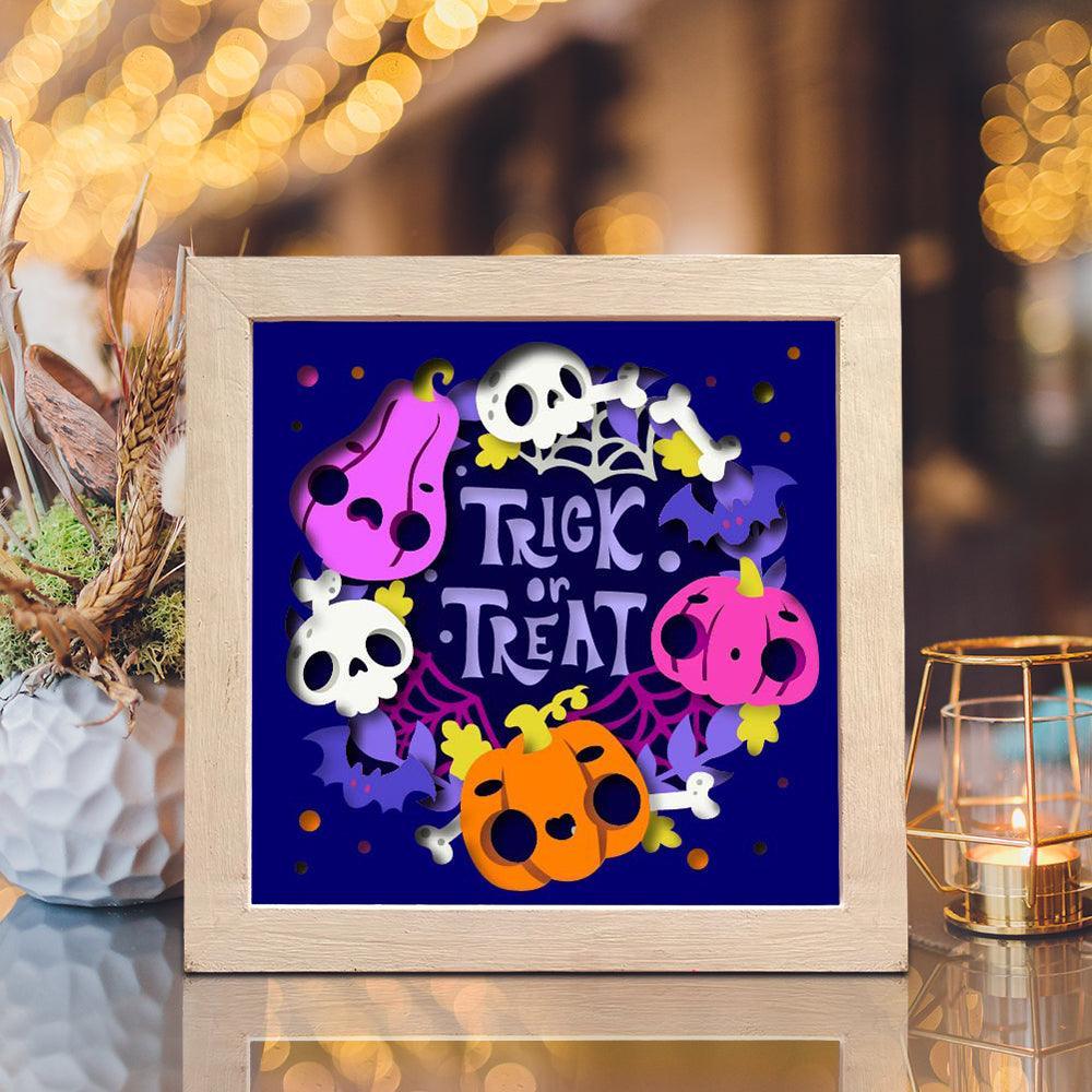 Trick Or Treat 3 – Paper Cut Light Box File - Cricut File - 20x20cm - LightBoxGoodMan - LightboxGoodman