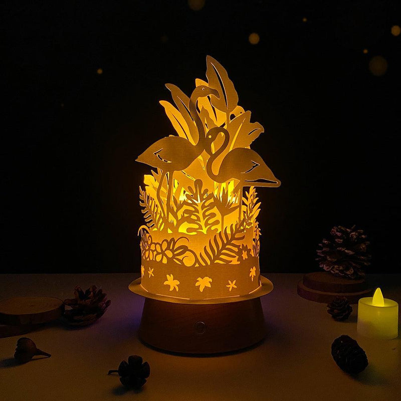 Tropical Flamingo - 3D Dome Lantern File - Cricut File - LightBoxGoodMan - LightboxGoodman