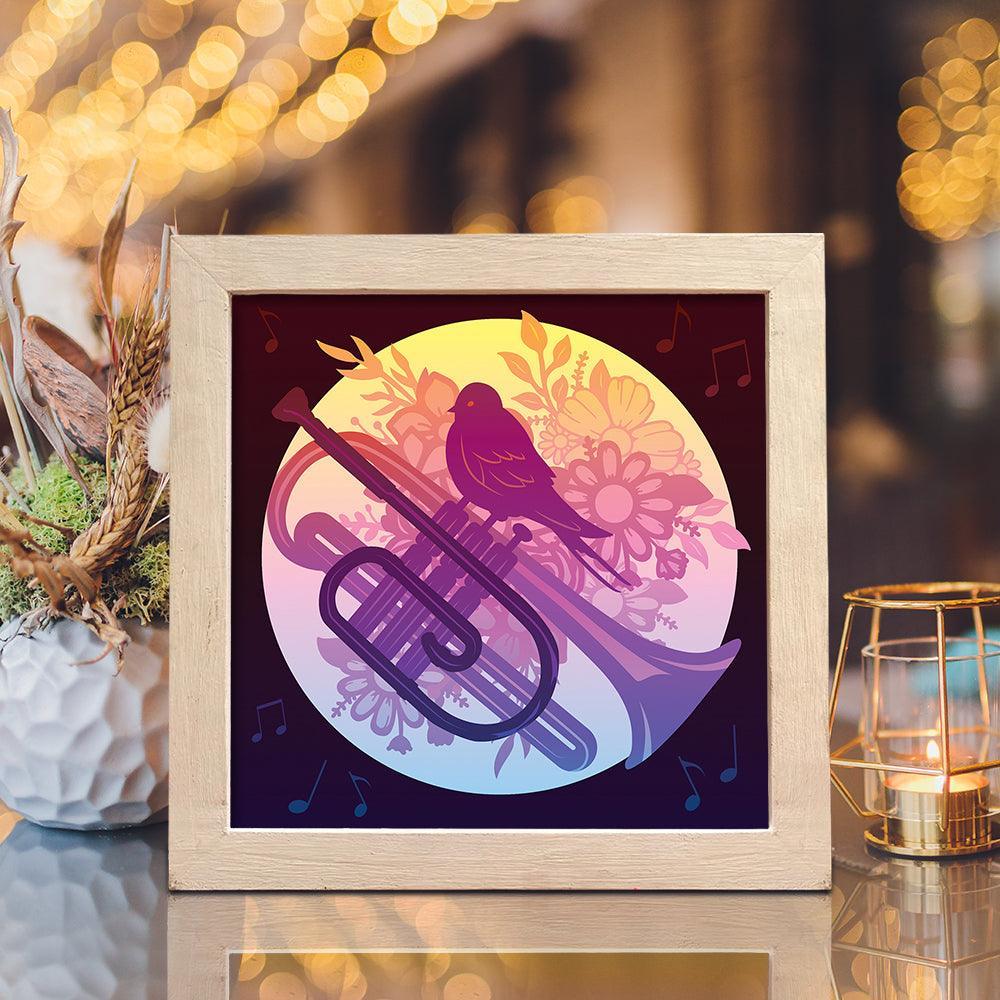 Trumpet – Paper Cut Light Box File - Cricut File - 20x20cm - LightBoxGoodMan - LightboxGoodman