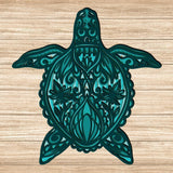 Turtle - Paper 3D Layered File - Cricut File - 20x20cm - LightBoxGoodMan