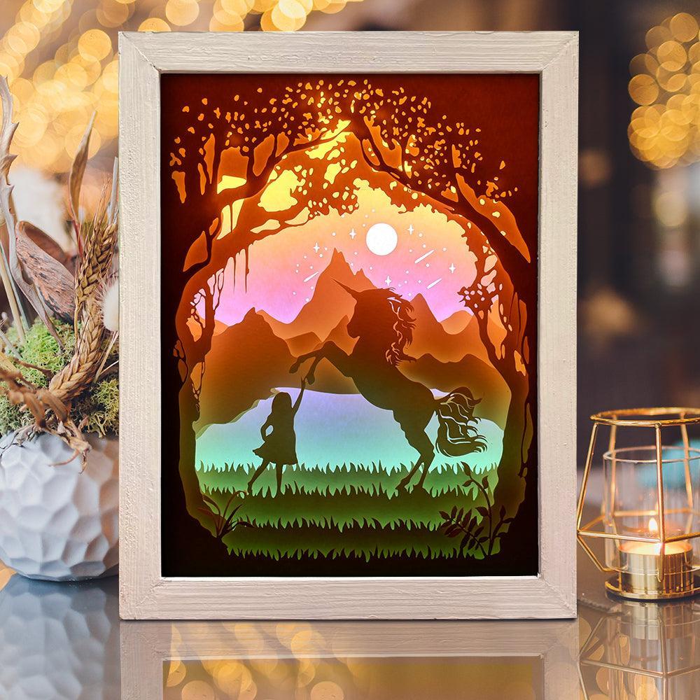 Unicorn 1 – Paper Cut Light Box File - Cricut File - 8x10 inches - LightBoxGoodMan - LightboxGoodman