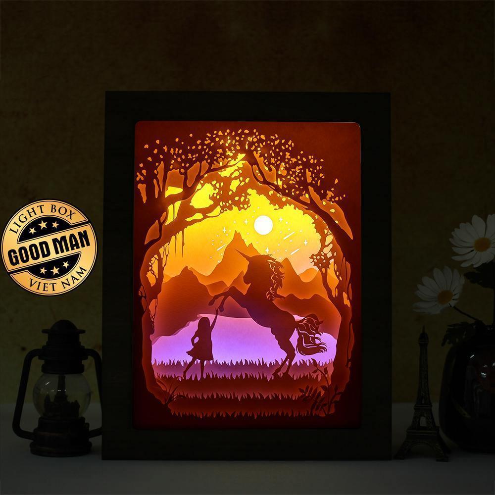Unicorn 1 – Paper Cut Light Box File - Cricut File - 8x10 inches - LightBoxGoodMan - LightboxGoodman