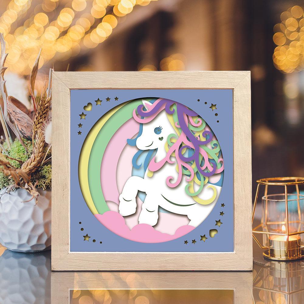 Unicorn 5 – Paper Cut Light Box File - Cricut File - 8x8 inches - LightBoxGoodMan - LightboxGoodman