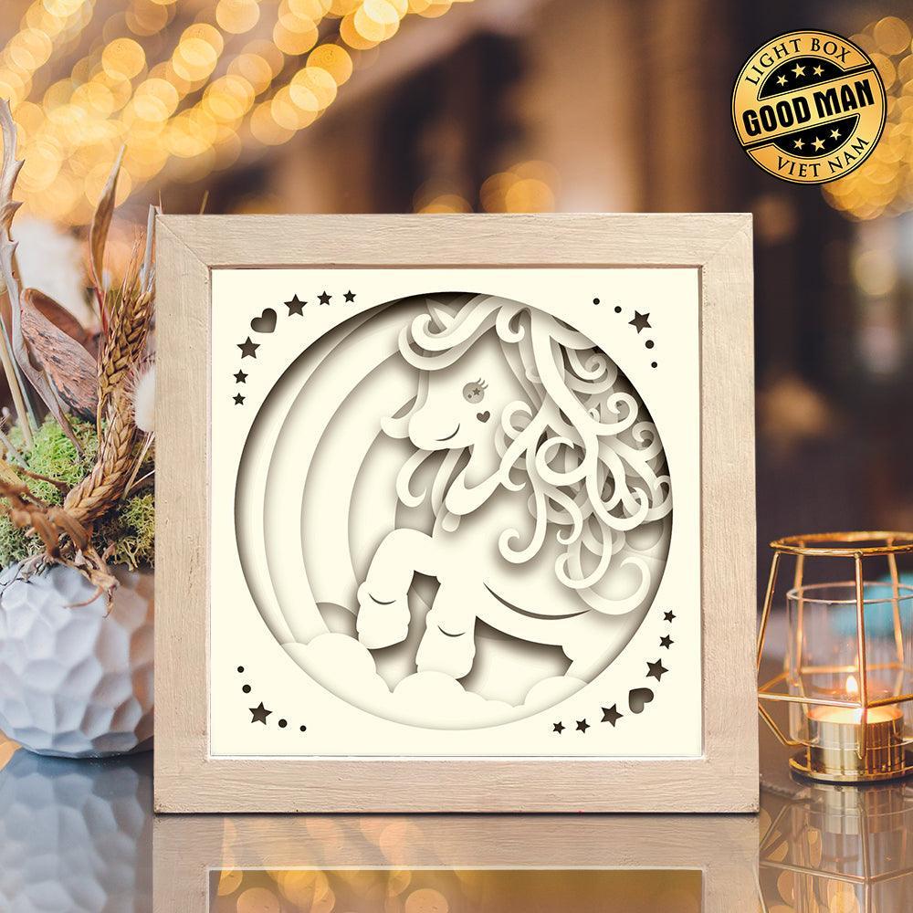 Unicorn 5 – Paper Cut Light Box File - Cricut File - 8x8 inches - LightBoxGoodMan - LightboxGoodman