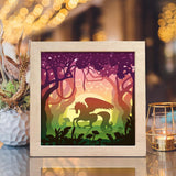 Unicorn in the Forest – Paper Cut Light Box File - Cricut File - 8x8 inches - LightBoxGoodMan