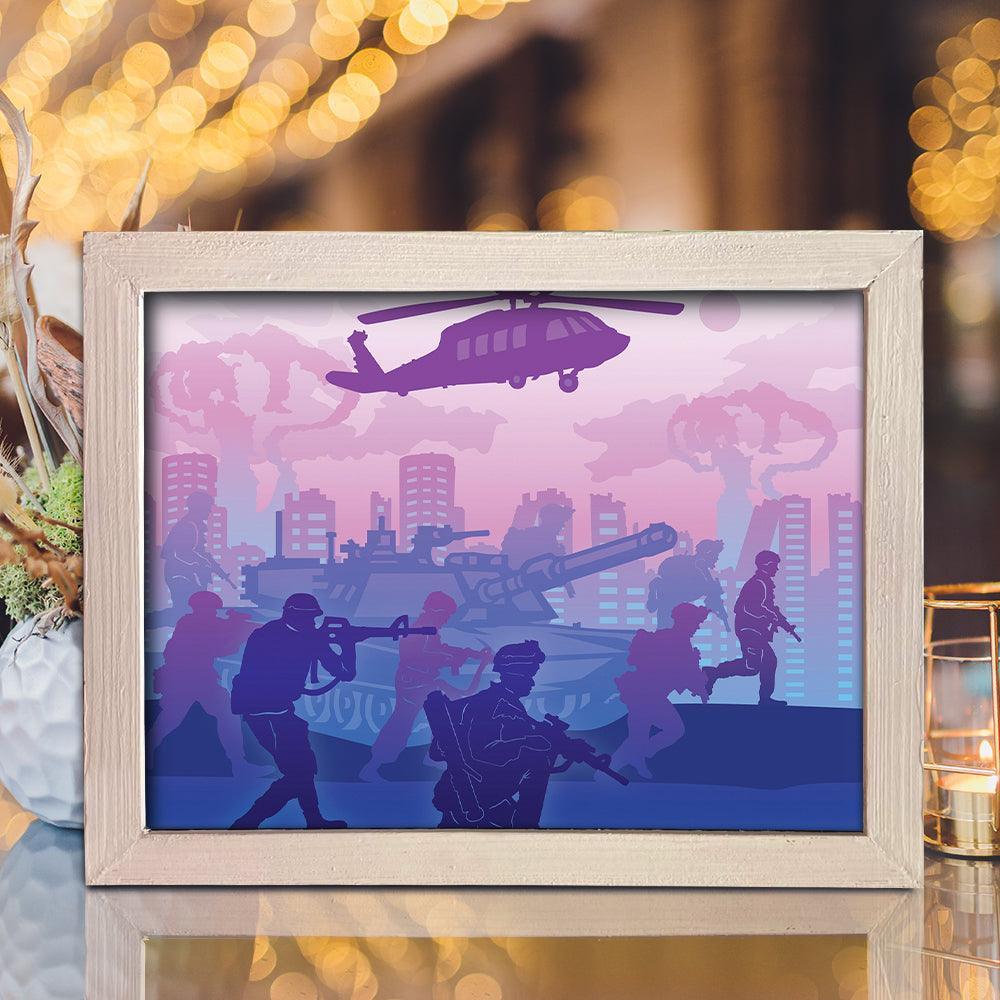 US Army – Paper Cut Light Box File - Cricut File - 20x26cm - LightBoxGoodMan - LightboxGoodman