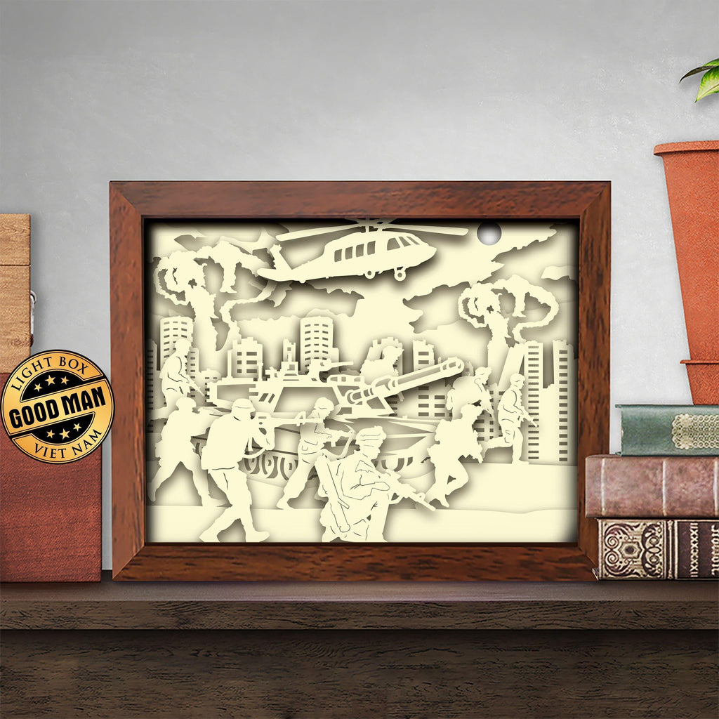 US Army – Paper Cut Light Box File - Cricut File - 20x26cm - LightBoxGoodMan - LightboxGoodman