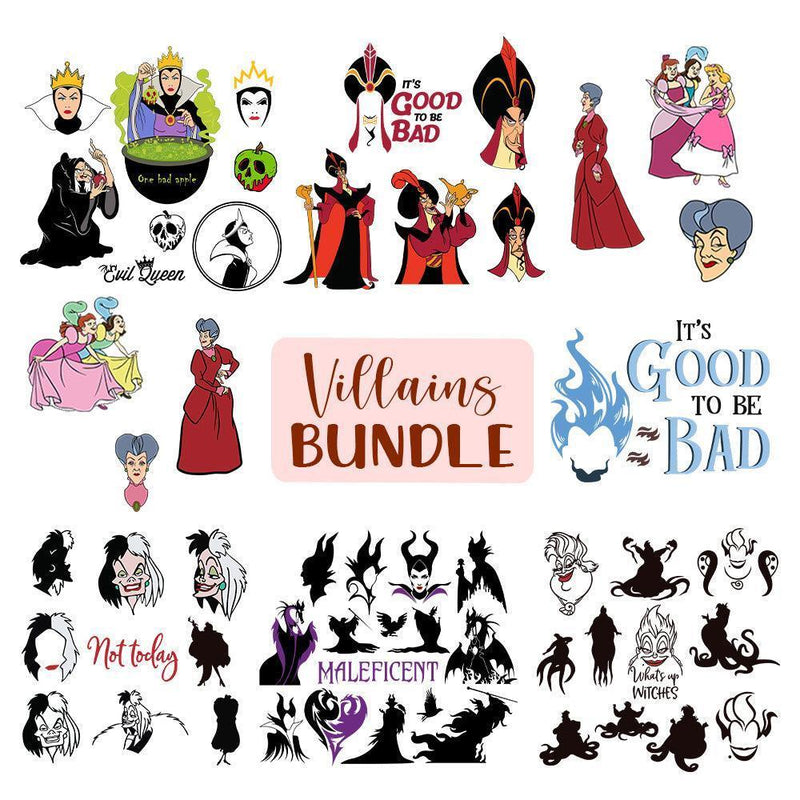 Villains Bundle - Cricut File - Svg, Png, Dxf, Eps - LightBoxGoodMan - LightboxGoodman