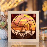 Volleyball – Paper Cut Light Box File - Cricut File - 20x20cm - LightBoxGoodMan