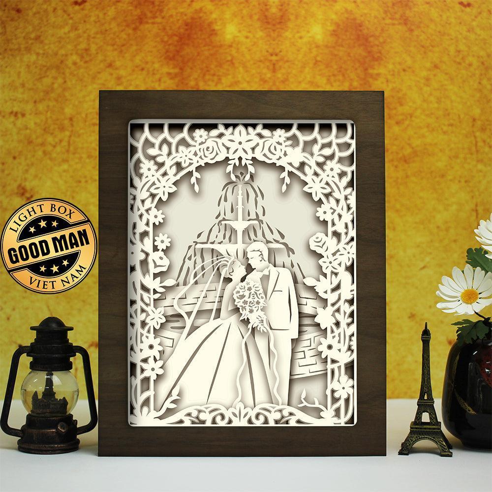 Wedding 4 – Paper Cut Light Box File - Cricut File - 8x10 inches - LightBoxGoodMan - LightboxGoodman
