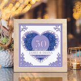 Wedding Anniversary – Personalized Papercut Lightbox File - 8x8" - Cricut File - LightBoxGoodMan - LightboxGoodman