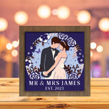 Wedding Poster – Personalized Papercut Lightbox File - 8x8